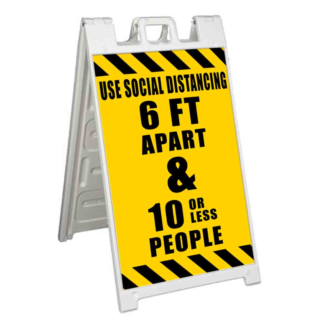 USE SOCIAL DISTANCING Signicade 24×36 Aframe Sidewalk Sign Banner Decal 6 FT