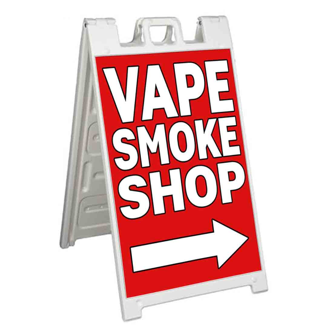VAPE SMOKE SHOP RIGHT ARROW Signicade 24x36 Aframe Sidewalk Sign Banner Decal