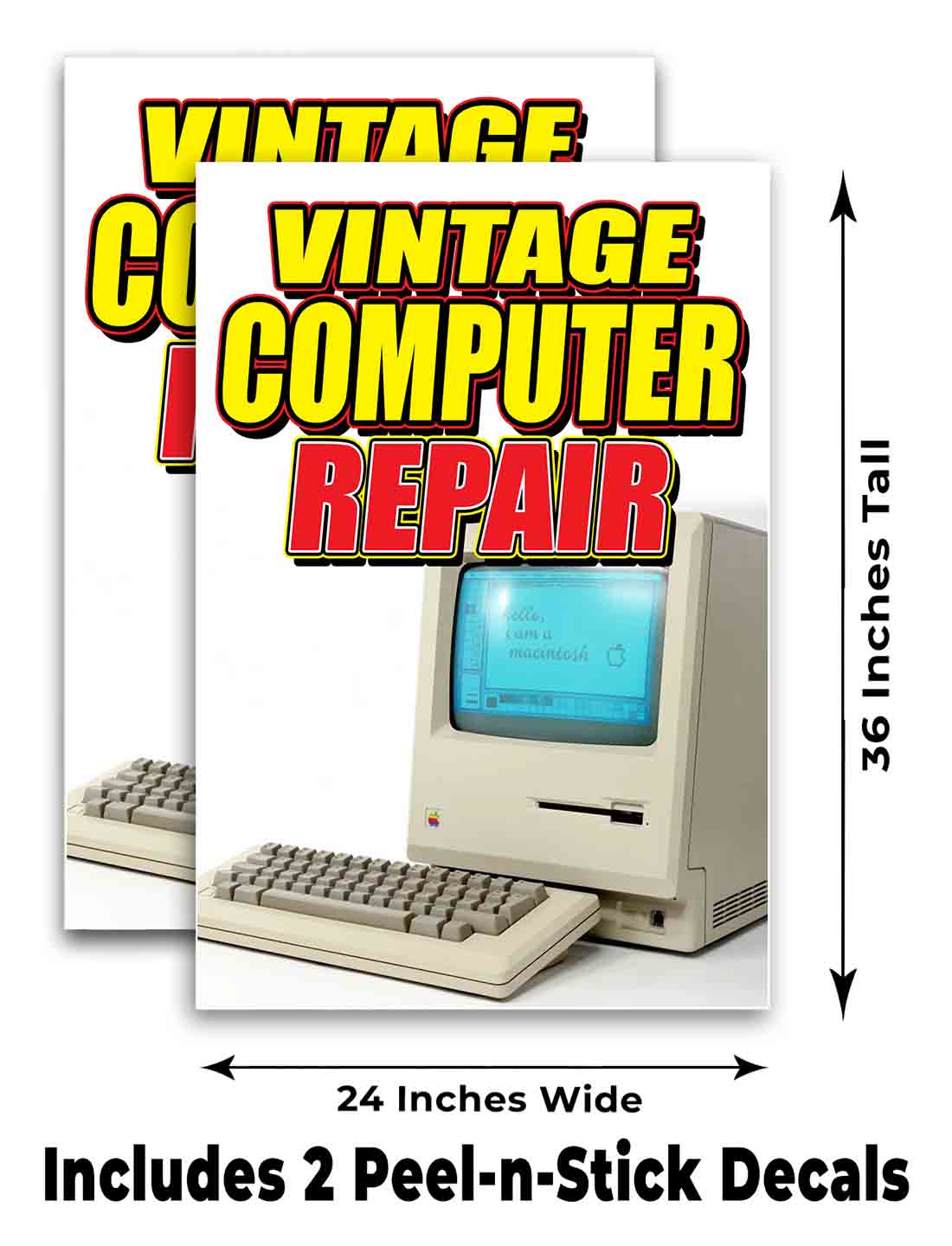 COMPUTER REPAIR Signicade 24x36 Aframe Sidewalk Decal Sign Banner ...