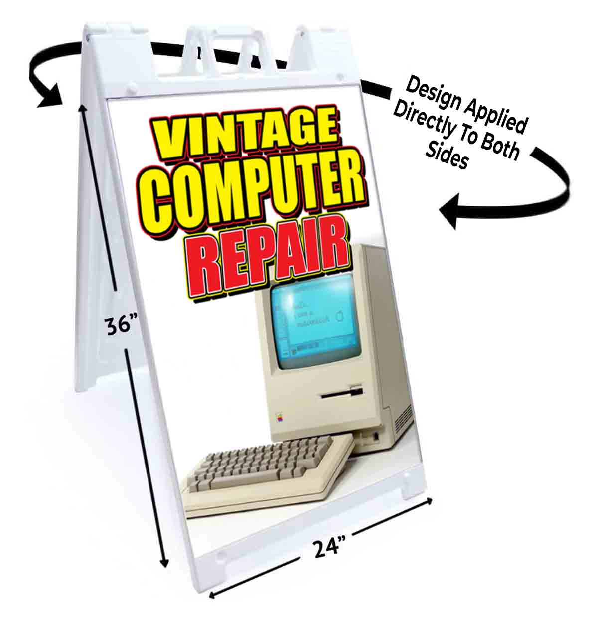 COMPUTER REPAIR Signicade 24x36 Aframe Sidewalk Decal Sign Banner ...