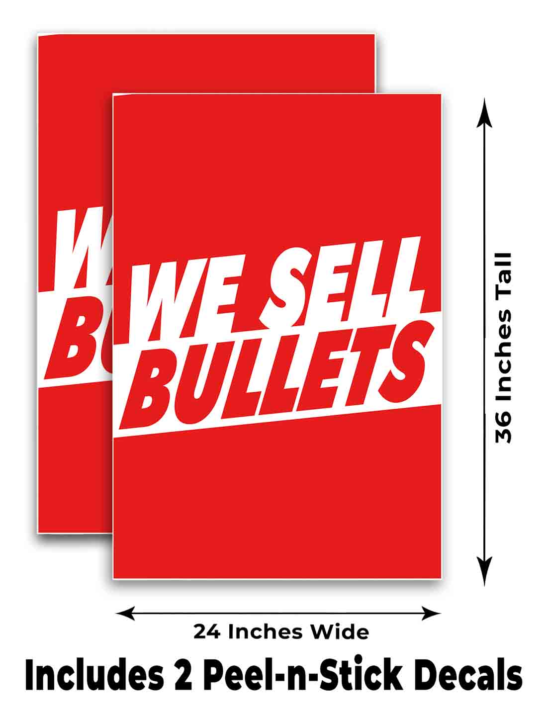 WE SELL BULLETS Signicade 24x36 Aframe Sidewalk Sign Banner Decal AMMUNITION - Picture 6 of 9