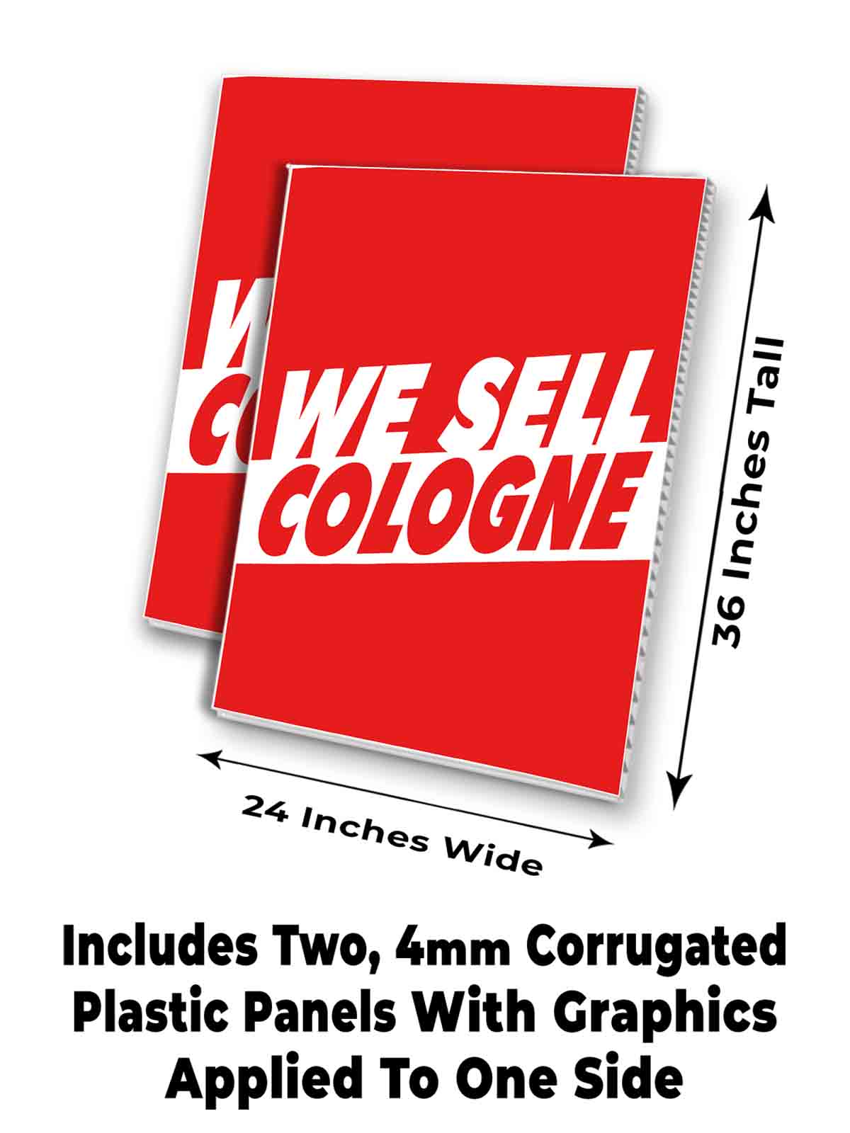WE SELL COLOGNE Signicade 24x36 Aframe Sidewalk Sign Banner Decal FRAGRANCE - Picture 7 of 9
