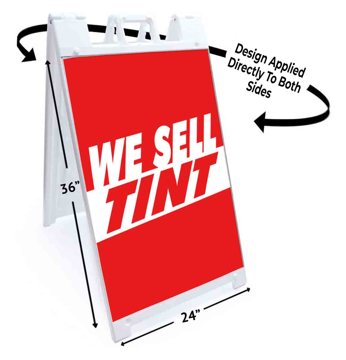 WE SELL TINT Signicade 24×36 Aframe Sidewalk Sign Banner Decal CAR WINDOW