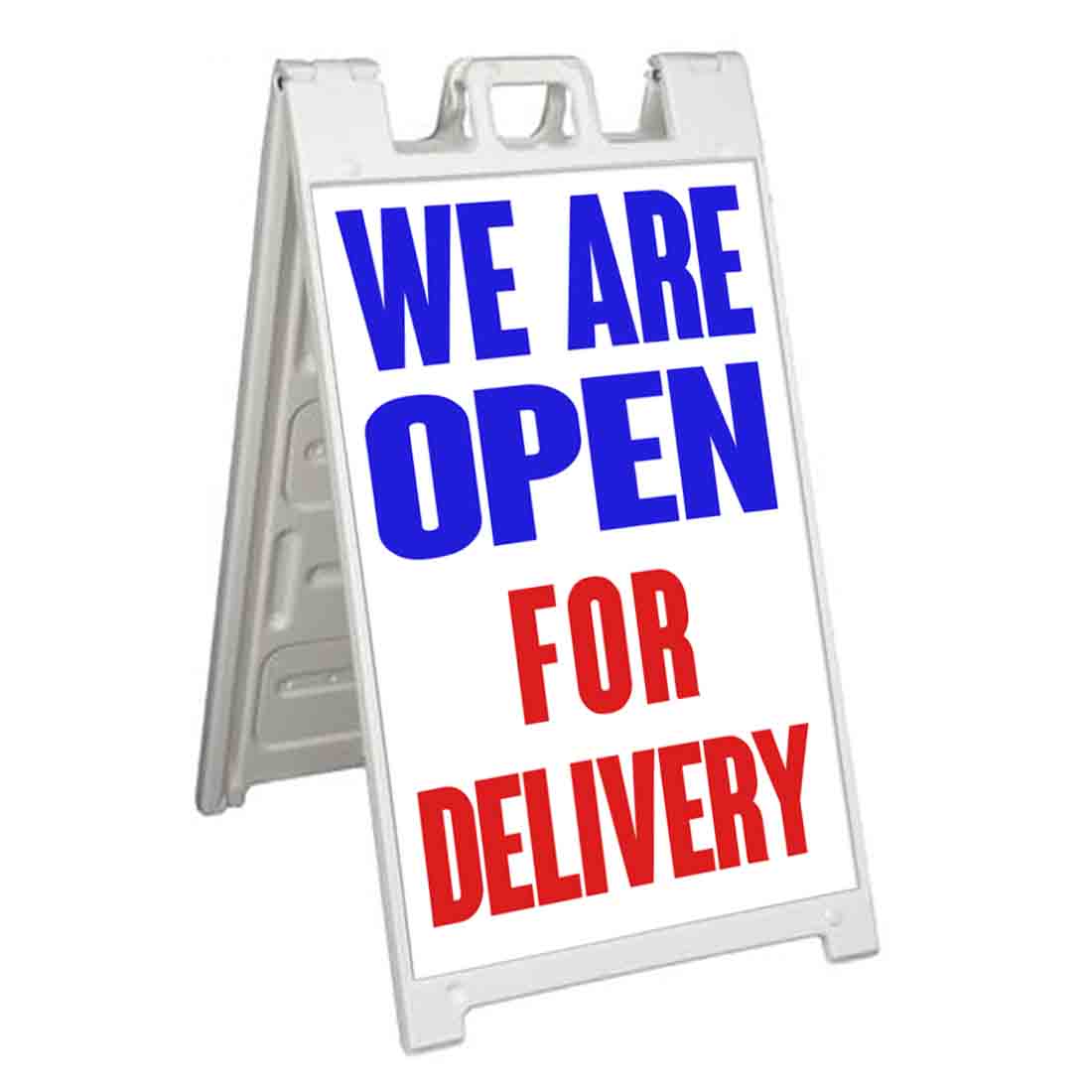 WE ARE OPEN FOR DELIVERY Signicade 24×36 Aframe Sidewalk Sign Banner Decal FOOD