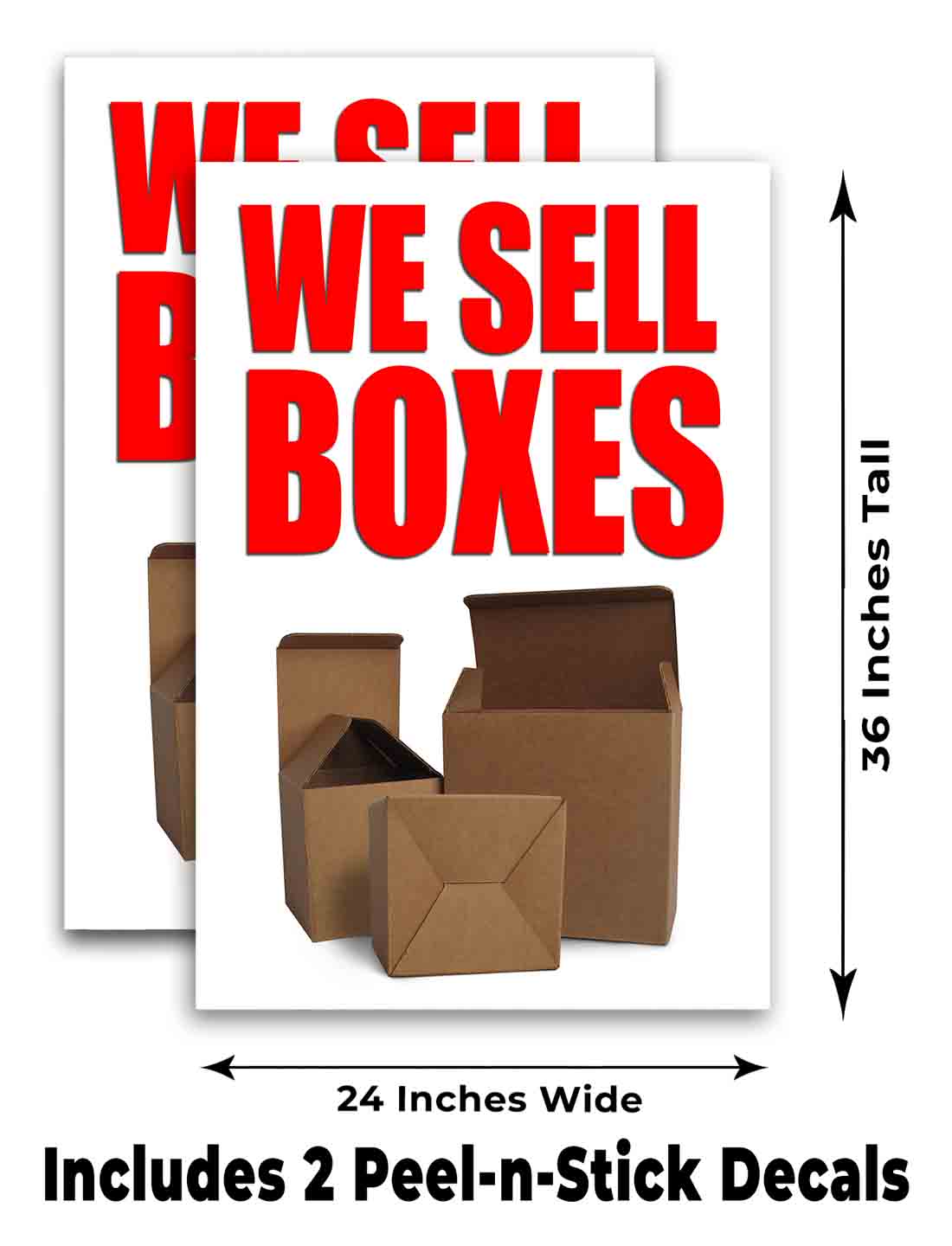 WE SELL BOXES ORANGE Signicade 24×36 Aframe Sidewalk Sign Banner Decal MOVING