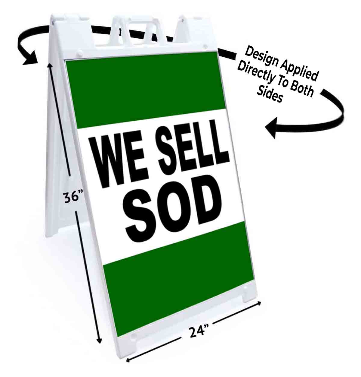 WE SELL SOD Signicade 24×36 Aframe Sidewalk Decal Sign Banner LAWN YARD