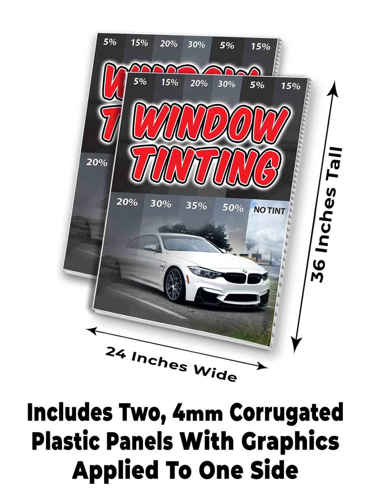 WINDOW TINTING Signicade 24x36 Aframe Sidewalk Decal Sign Banner CARS SUN - Picture 7 of 9
