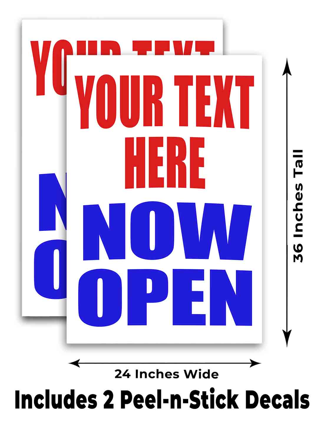 CUSTOMIZABLE NOW OPEN Signicade 24x36 Aframe Sidewalk Sign Banner Decal - Picture 4 of 7