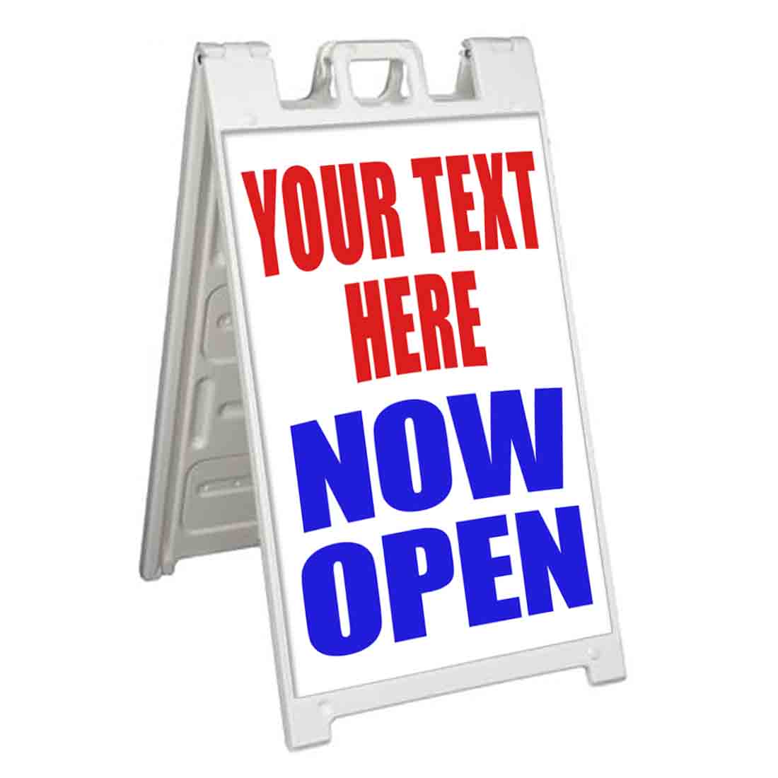 CUSTOMIZABLE NOW OPEN Signicade 24x36 Aframe Sidewalk Sign Banner Decal - Picture 2 of 7
