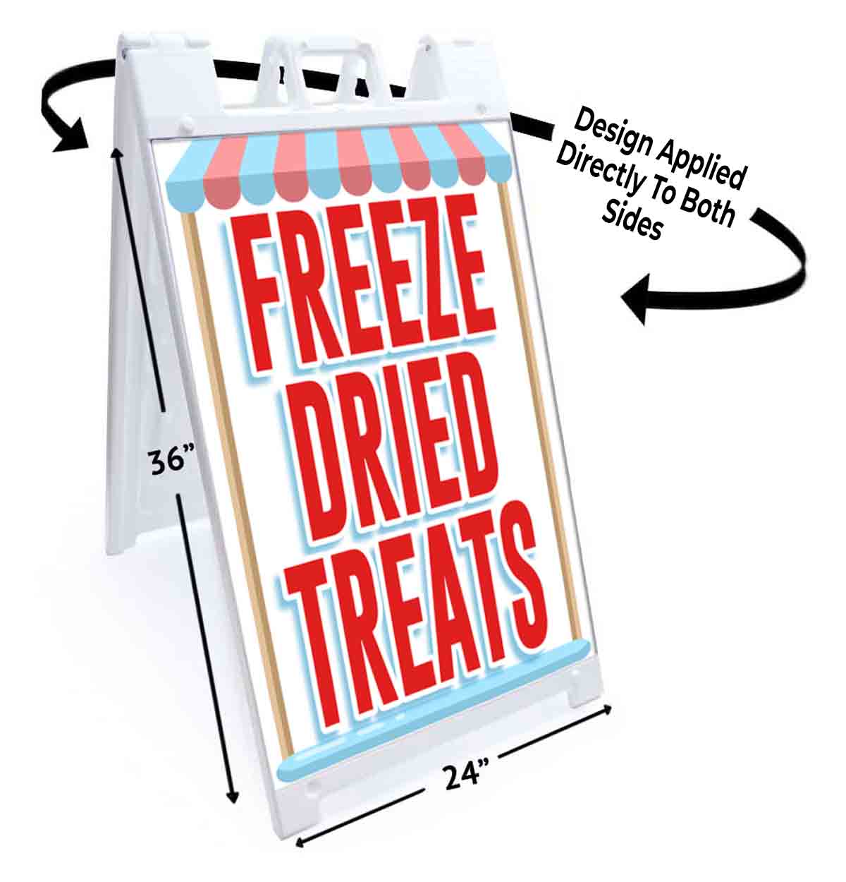 FREEZE DRIED TREATS Signicade 24×36 Aframe Sidewalk Sign Banner Decal FAIR CANDY