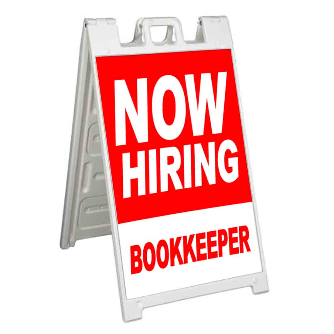 NOW HIRING BOOKKEEPER Signicade 24×36 Aframe Sidewalk Sign Banner Decal JOBS