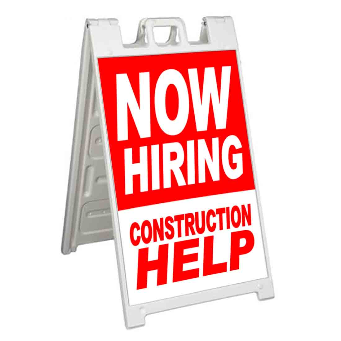 NOW HIRING CONSTRUCTION HELP Signicade 24×36 Aframe Sidewalk Sign Banner Decal