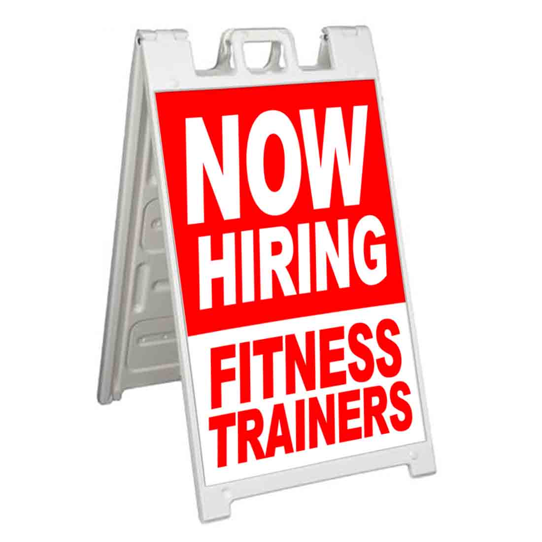 NOW HIRING FITNESS TRAINERS Signicade 24×36 Aframe Sidewalk Sign Banner Decal