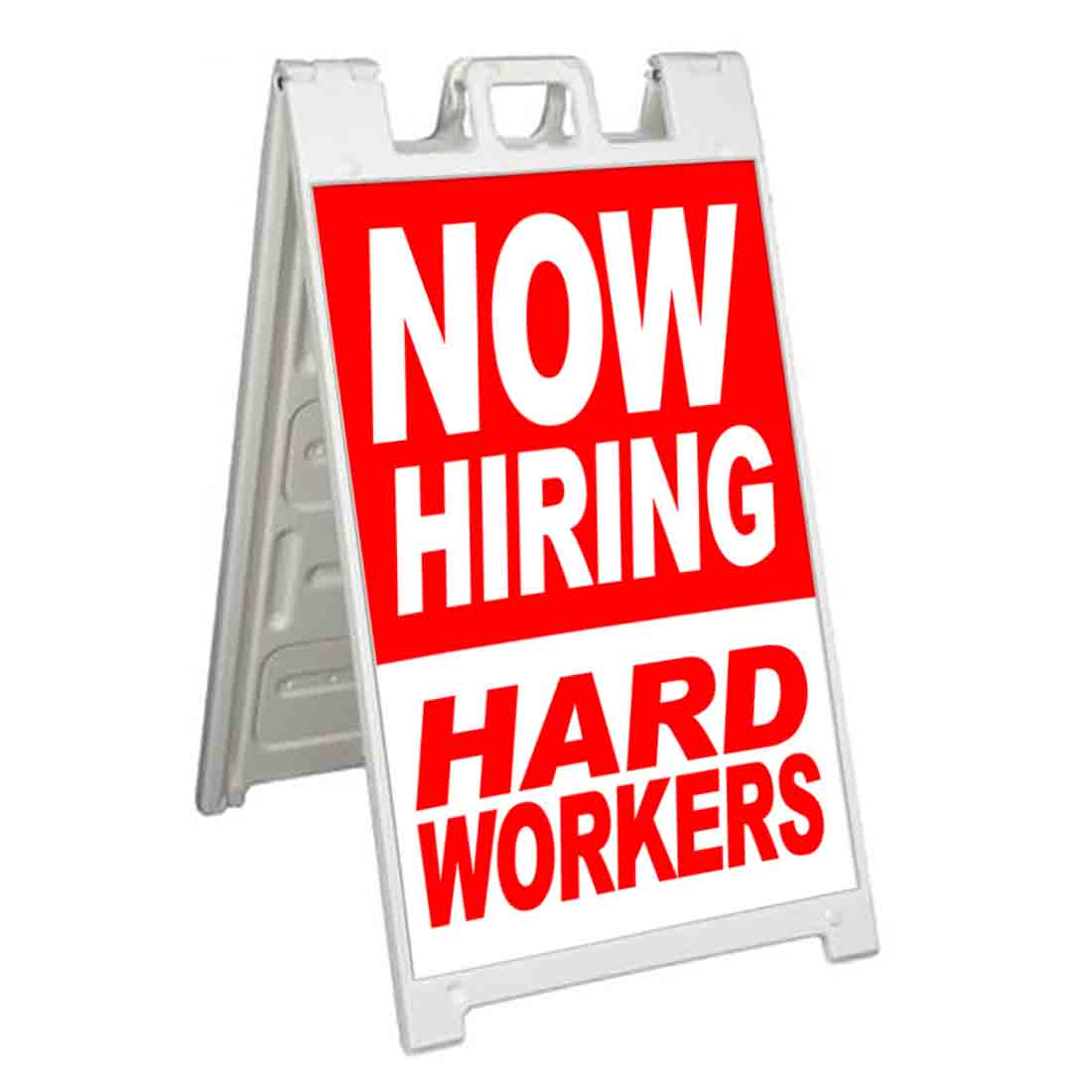 NOW HIRING HARD WORKERS Signicade 24×36 Aframe Sidewalk Sign Banner Decal JOBS